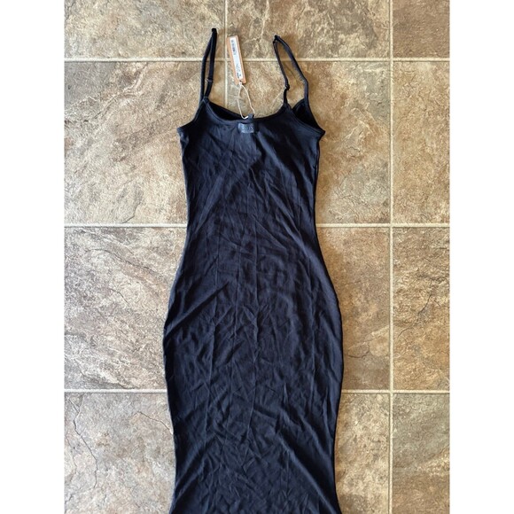 Skims Soft Lounge Long Slip Dress Onyx Size Small - Picture 10 of 12